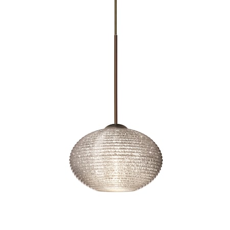 Besa Lighting Lasso Cord Pendant, Glitter, Bronze Finish, 1x5W LED 1XT-5612GL-LED-BR